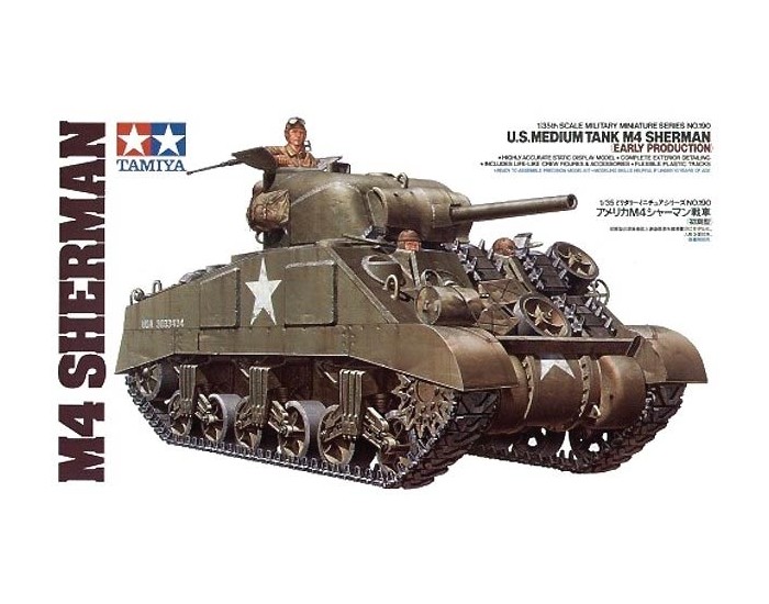 Tamiya - 35190 - U.S Medium Tank M4 Sherman  - Hobby Sector