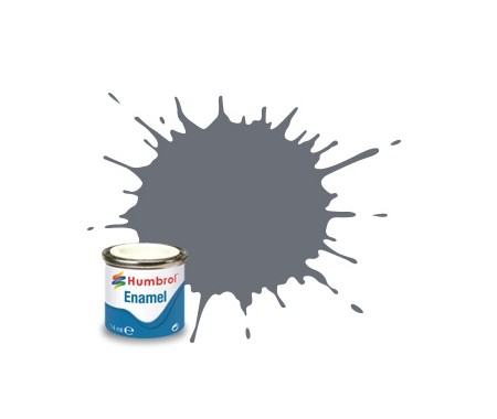 Humbrol - AA1571 - 145 Medium Grey Matt - 14ml Enamel Paint  - Hobby Sector