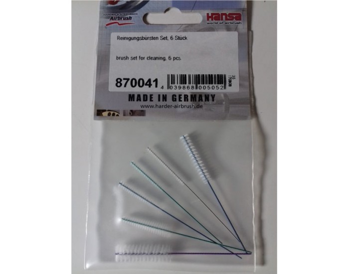 Harder & Steenbeck - 870041 - Brush set for cleaning, 6 pieces.  - Hobby Sector