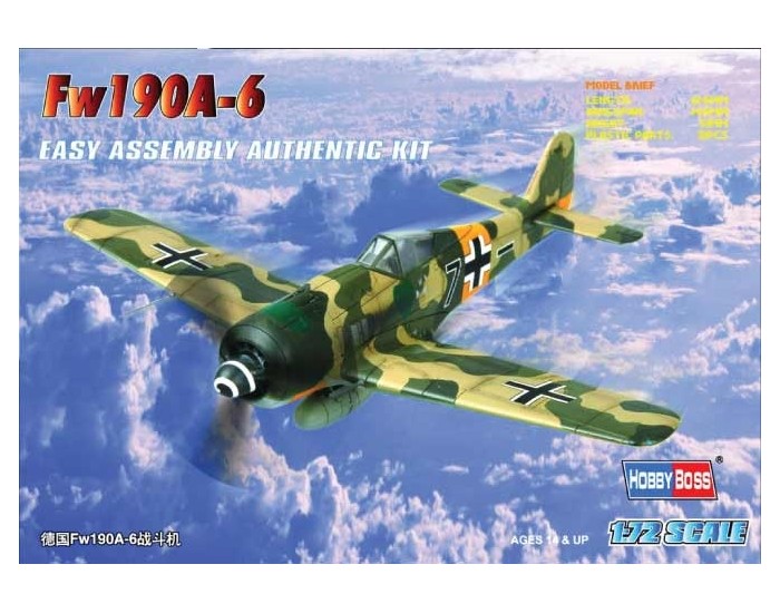 Hobby Boss - 80245 - Fw 190A-6 Germany Fighter - Easy Assembly Kit  - Hobby Sector