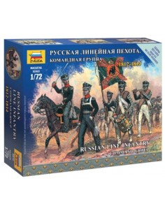 Zvezda - 6815 - Russian Line Infantry Command Group 1812-1814  - Hobby Sector