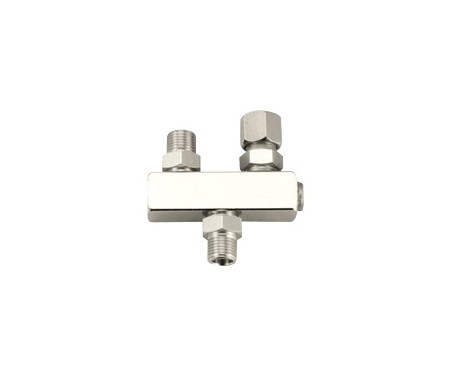 Harder & Steenbeck - 885009 - CONNECTOR 3 X 1/8" MALE + 1 X 1/8" FEMALE  - Hobby Sector
