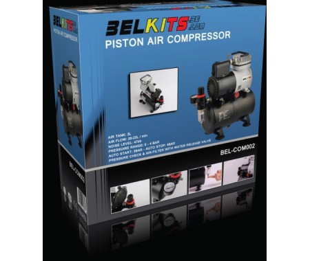 Belkits - BEL-COM002 - Piston Air Compressor with Tank  - Hobby Sector