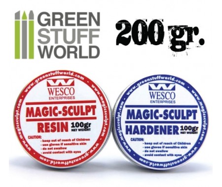 Green Stuff World - 8436554366842ES - Magic Sculpt (Hardener & Resin) 2 x 100 gr  - Hobby Sector