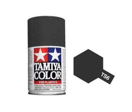 Tamiya - TS-6 - Matt Black 100ml Acrylic Spray  - Hobby Sector