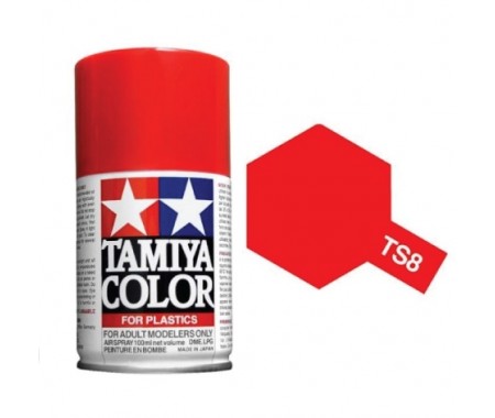 Tamiya - TS-8 - Italian Red 100ml Spray Acrílico  - Hobby Sector