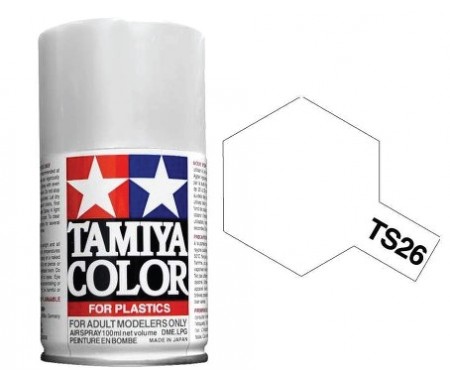 Tamiya - TS-26 - Pure White 100ml Acrylic Spray  - Hobby Sector