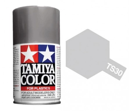 Tamiya - TS-30 - Silver Leaf 100ml Acrylic Spray  - Hobby Sector