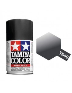 Tamiya - TS-40 - Metallic Black 100ml Spray Acrílico  - Hobby Sector