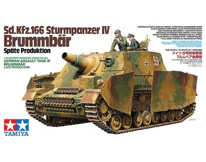 Tamiya - 35353 - Sd.Kfz.166 Sturmpanzer IV Brummbär Späte Produktion  - Hobby Sector