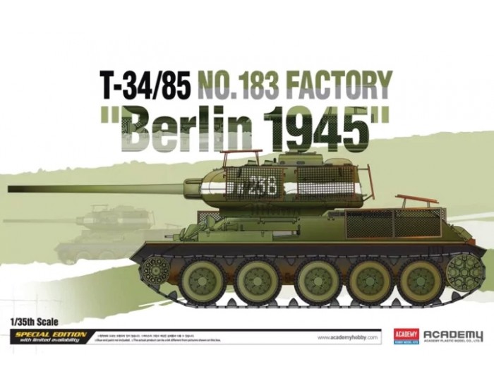 Academy - 13295 - T-34/85 No.183 Factory Berlin 1945  - Hobby Sector