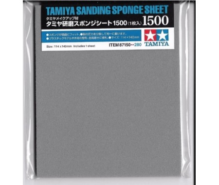 Tamiya - 87150 - Sanding Sponge Sheet 1500  - Hobby Sector