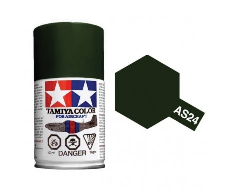 Tamiya - AS-24 - DARK GREEN (LUFTWAFFE) 100ml Acrylic Spray  - Hobby Sector