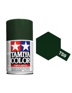 Tamiya - TS-9 - BRITISH GREEN 100ml Spray Acrílico  - Hobby Sector