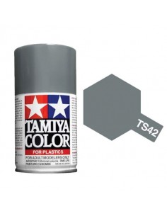 Tamiya - TS-42 - LIGHT GUN METAL 100ml Acrylic Spray  - Hobby Sector