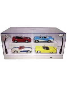 Triple 9 - T9-4399052W-43 - Led Display Case With White Base And Removable Stage  - Hobby Sector
