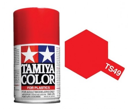 Tamiya - TS-49 - BRIGHT RED 100ml Acrylic Spray  - Hobby Sector