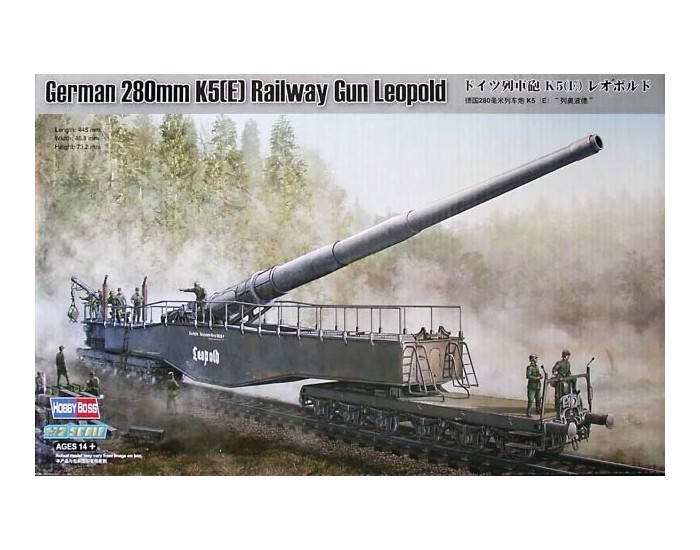 Hobby Boss - 82903 - German 280mm K5(E) Railway Gun Leopold  - Hobby Sector