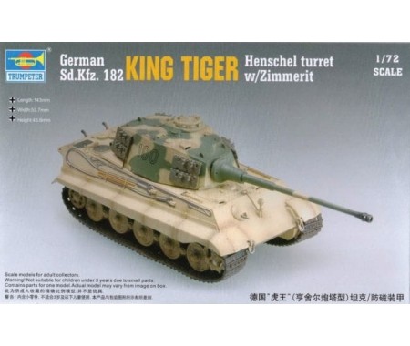 Trumpeter - 07291 - King Tiger Henschel Turret w/ Zimmerit  - Hobby Sector