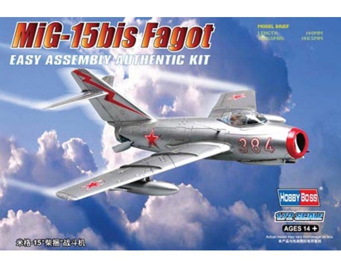 Hobby Boss - 80263 - MiG-15bis Fagot - Easy Assembly Kit  - Hobby Sector