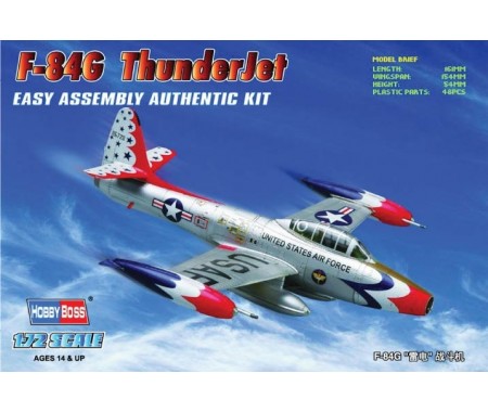 Hobby Boss - 80247 - F-84G Thunderjet Fighter - Easy Assembly Kit  - Hobby Sector