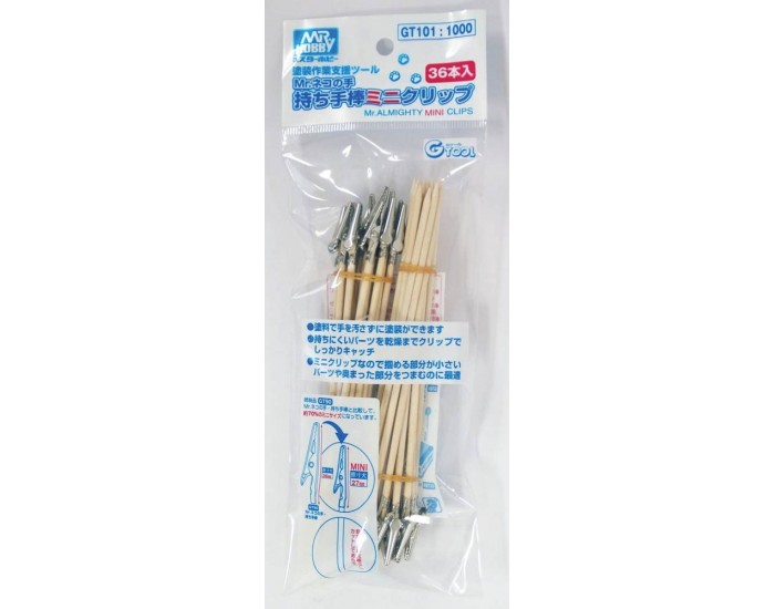 MrHobby (Gunze) - GT101 - Mr. ALMIGHTY CLIP STICK MINI (36 pieces)  - Hobby Sector