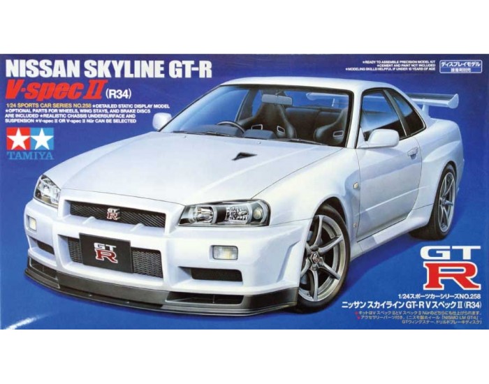 Tamiya - 24258 - Nissan Skyline GT-R V-Spec II (R34)  - Hobby Sector