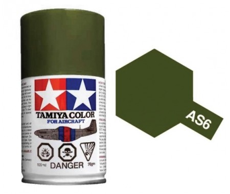Tamiya - AS-6 - OLIVE DRAB (USAAF) 100ml Spray Acrílico  - Hobby Sector