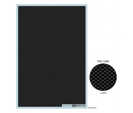 Tamiya - 12680 - Carbon Pattern Decal (Plain Weave/Extra Fine)  - Hobby Sector