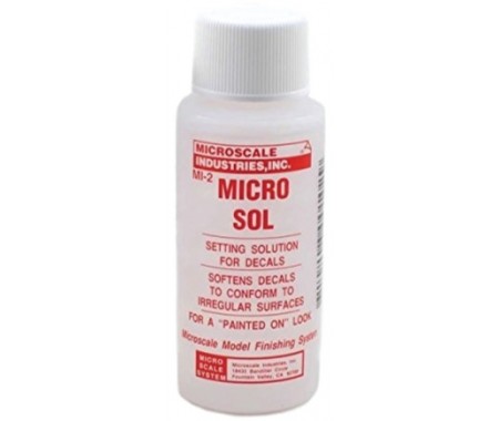 Microscale Industries - MI-2 - Micro Sol Setting Solution for Decals - 28ml  - Hobby Sector