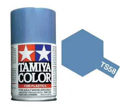 Tamiya - TS-58 - Pearl Light Blue 100ml Spray Acrílico  - Hobby Sector