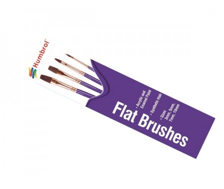 Humbrol - AG4305 - Humbrol - Flat Brush Pack - Size 3/5/7/10  - Hobby Sector