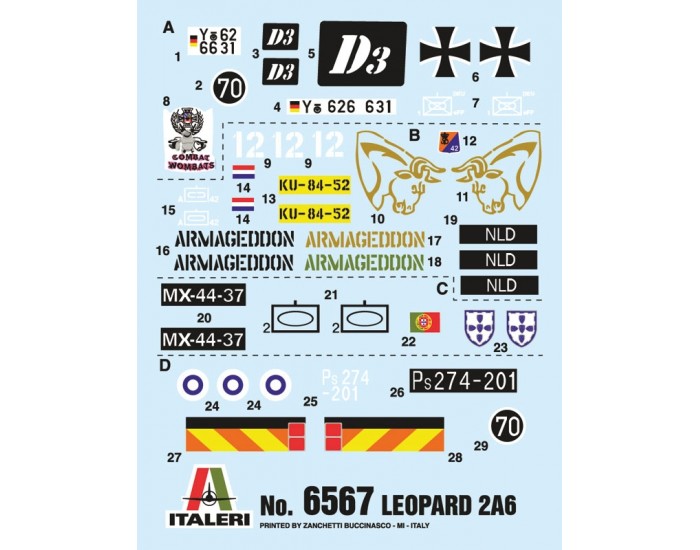 Italeri - 6567 - Leopard 2A6 WITH PORTUGUESE VERSION INCLUDED  - Hobby Sector