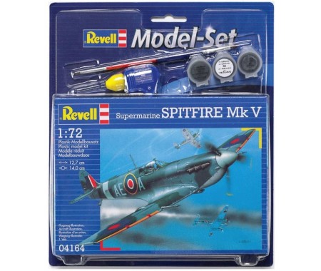 Revell - 64164 - Supermarine Spitfire MK V Model Set  - Hobby Sector
