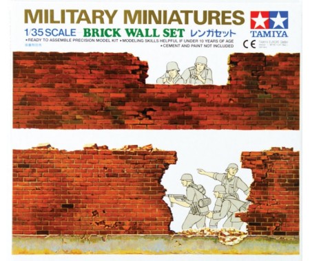 Tamiya - 35028 - Military Miniatures Brick Wall Set  - Hobby Sector