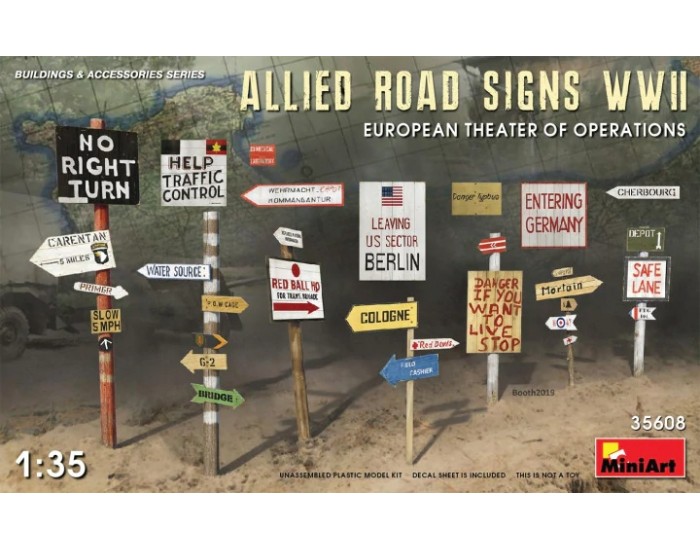 MiniArt - 35608 - Allied Road Signs WW2  - Hobby Sector