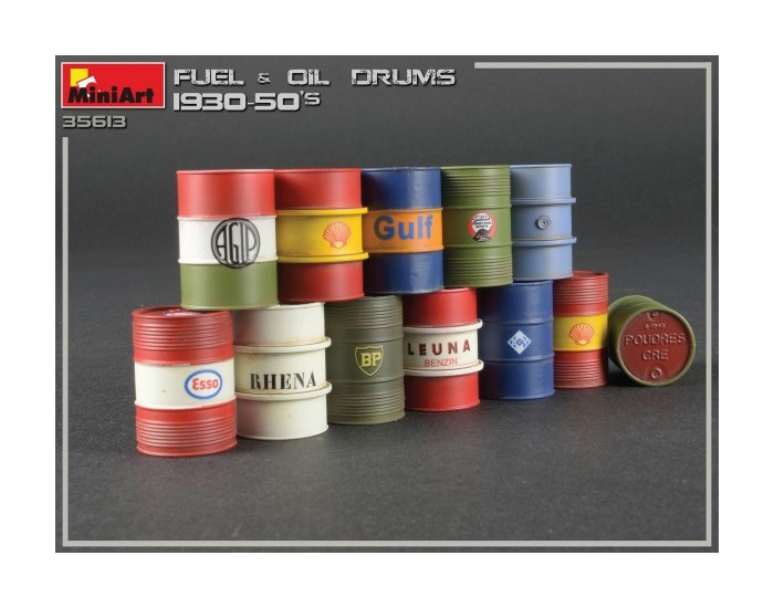 MiniArt - 35613 - Fuel&Oil Drums 1930-50s  - Hobby Sector