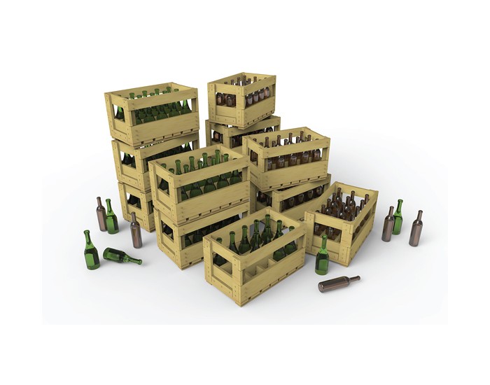 MiniArt - 35571 - Wine Bottles & Wooden Crates  - Hobby Sector