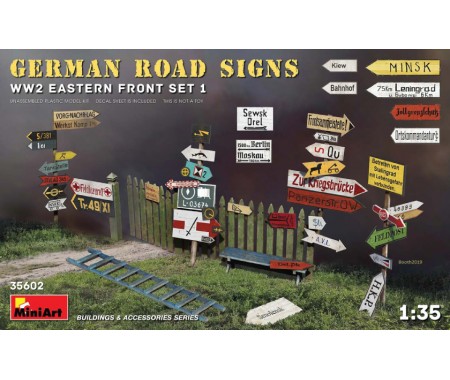 MiniArt - 35602 - German Road Signs WW2 Eastern Front Set 1  - Hobby Sector