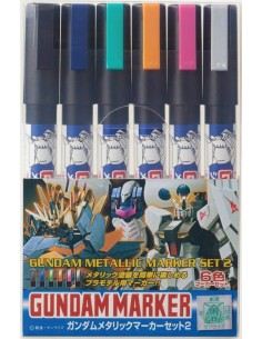 MrHobby (Gunze) - GMS125 - Gundam Metallic Marker Set 2  - Hobby Sector