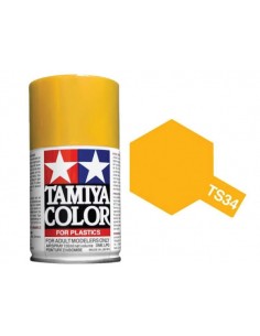 Tamiya - TS-34 - Camel Yellow 100ml Acrylic Spray  - Hobby Sector