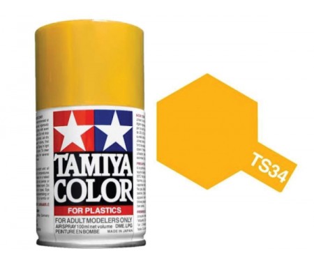 Tamiya - TS-34 - Camel Yellow 100ml Spray Acrílico  - Hobby Sector