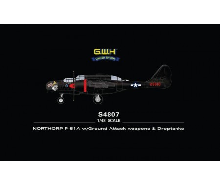Great Wall Hobby - S4807 - Northrop P-61A Black Widow with Ground Attack Weapons  - Hobby Sector