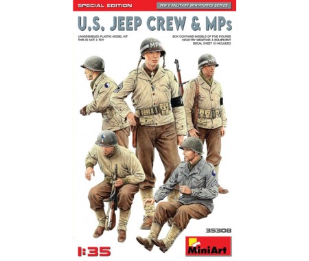 MiniArt - 35308 - U.S. Jeep Crew & MPs  - Hobby Sector