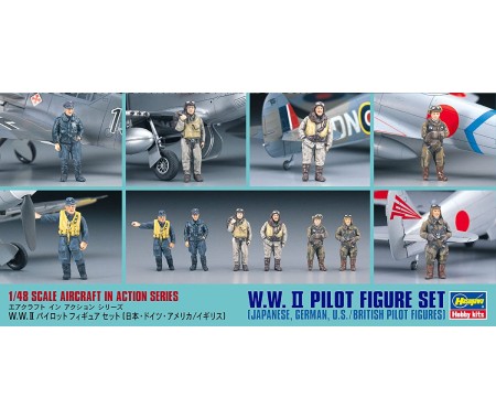 Hasegawa - 36107 - WW II Pilot Figure Set  - Hobby Sector