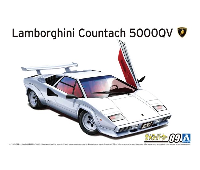 Aoshima - 59456 - Lamborghini Countach 5000QV  - Hobby Sector