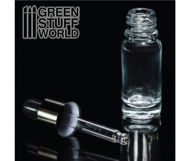 Green Stuff World - GSW9760 - Glass Bottle With Pipette  - Hobby Sector