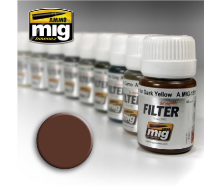 AMMO MIG - A.MIG-1500 - Filter - Brown For White  - Hobby Sector