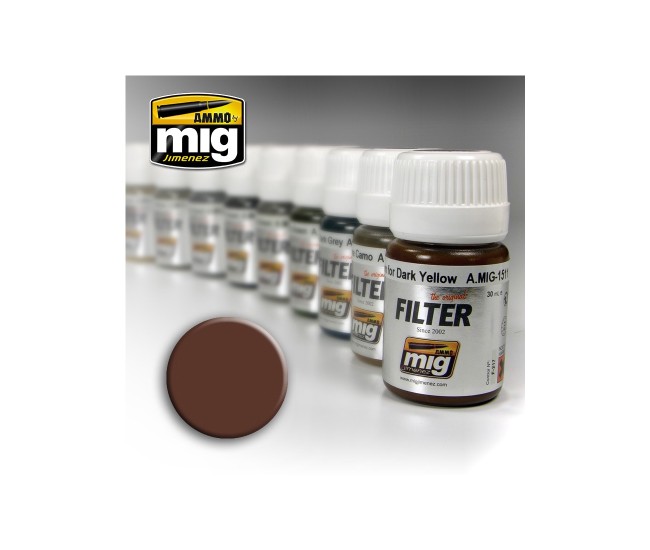 AMMO MIG - A.MIG-1500 - Filter - Brown For White  - Hobby Sector