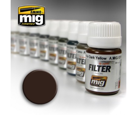 AMMO MIG - A.MIG-1511 - Filter - Brown For Dark Yellow  - Hobby Sector